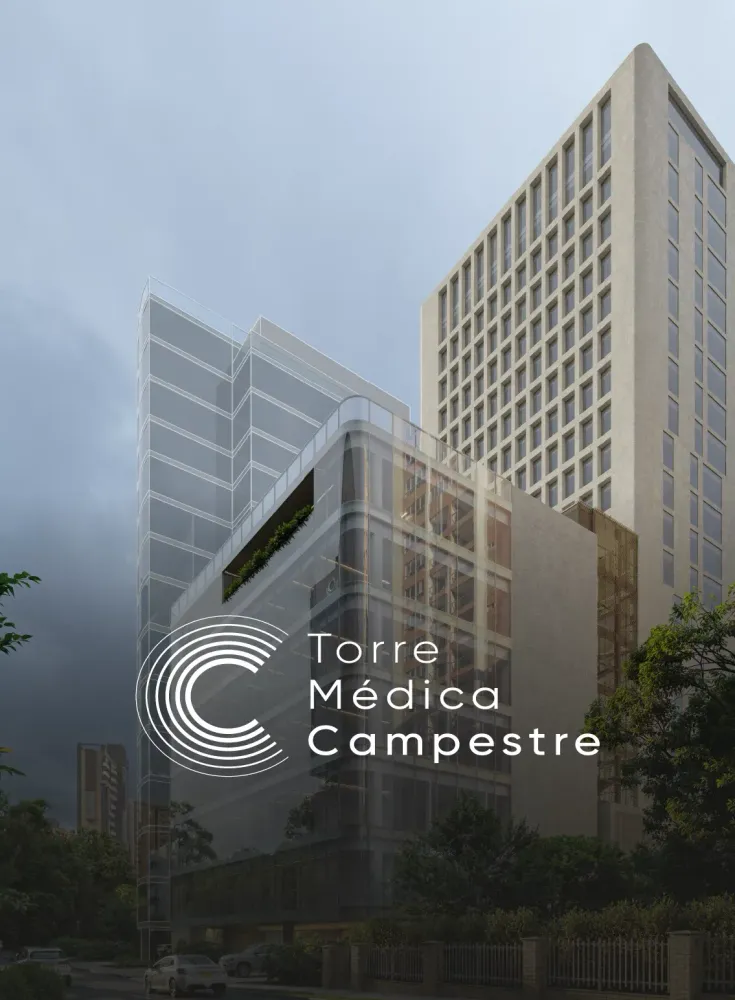 Torre Medica Campestre building with distinct modern architectural elements.