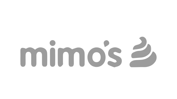 The word 'mimosa' in a grey font on a white background.
